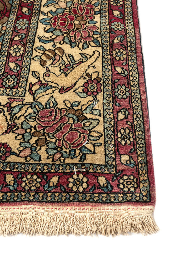 aalam blue wool hand knotted Rug - Corner aalam blue wool hand knotted Rug - Corner