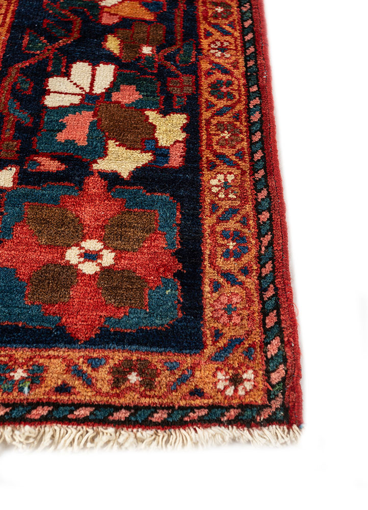aalam blue wool hand knotted Rug - Corner aalam blue wool hand knotted Rug - Corner