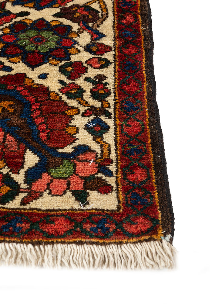 aalam blue wool hand knotted Rug - Corner