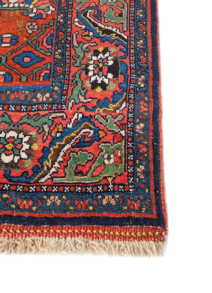 aalam blue wool hand knotted Rug - Corner aalam blue wool hand knotted Rug - Corner