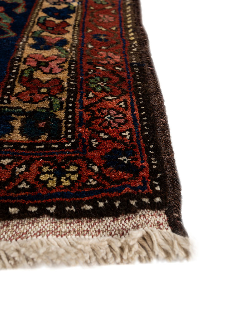 aalam blue wool hand knotted Rug - Corner aalam blue wool hand knotted Rug - Corner