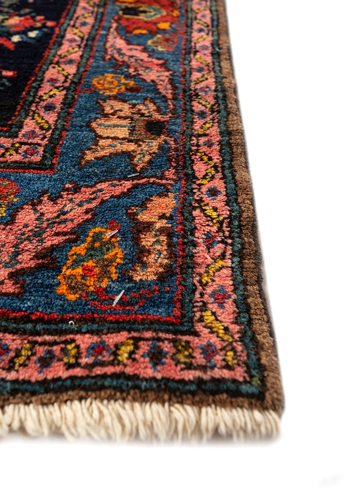 aalam red and orange wool hand knotted Rug - Corner aalam red and orange wool hand knotted Rug - Corner
