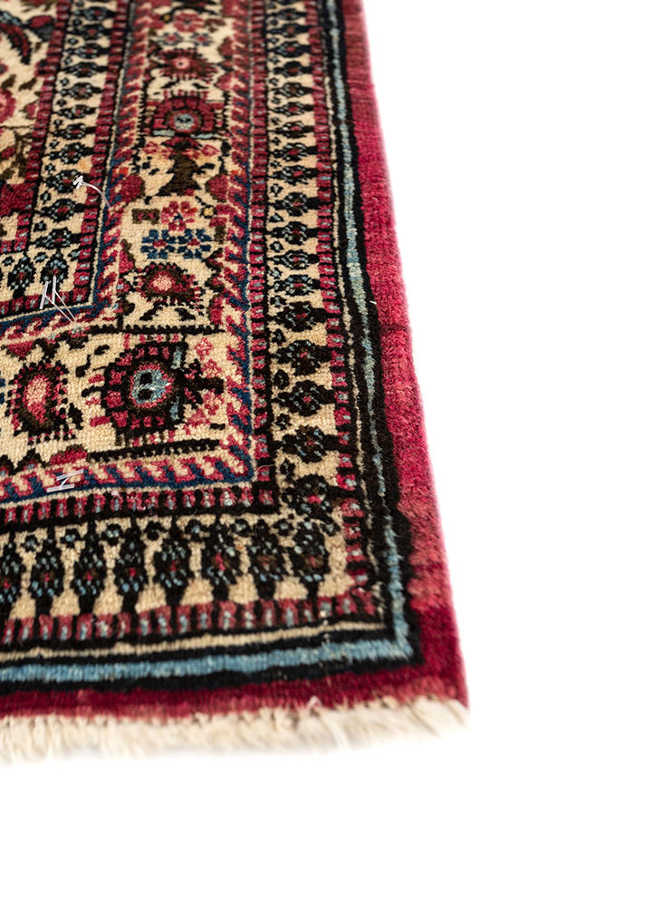 aalam ivory wool hand knotted Rug - Corner aalam ivory wool hand knotted Rug - Corner
