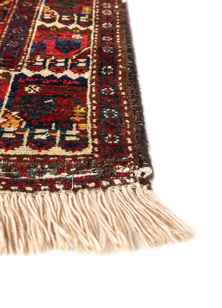 aalam red and orange wool hand knotted Rug - Corner aalam red and orange wool hand knotted Rug - Corner