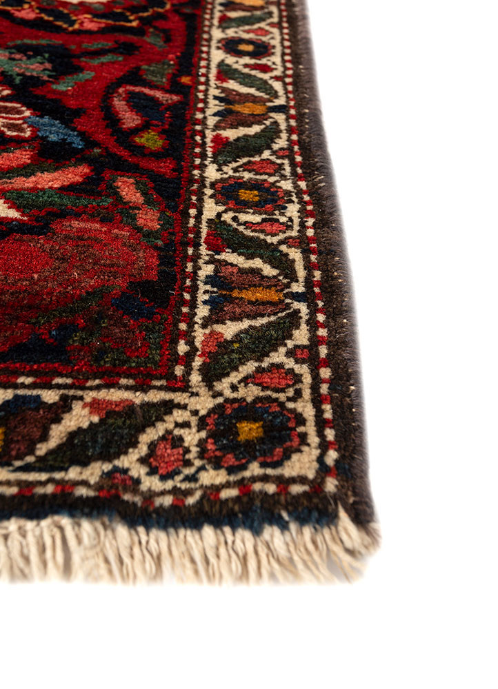 aalam red and orange wool hand knotted Rug - Corner aalam red and orange wool hand knotted Rug - Corner