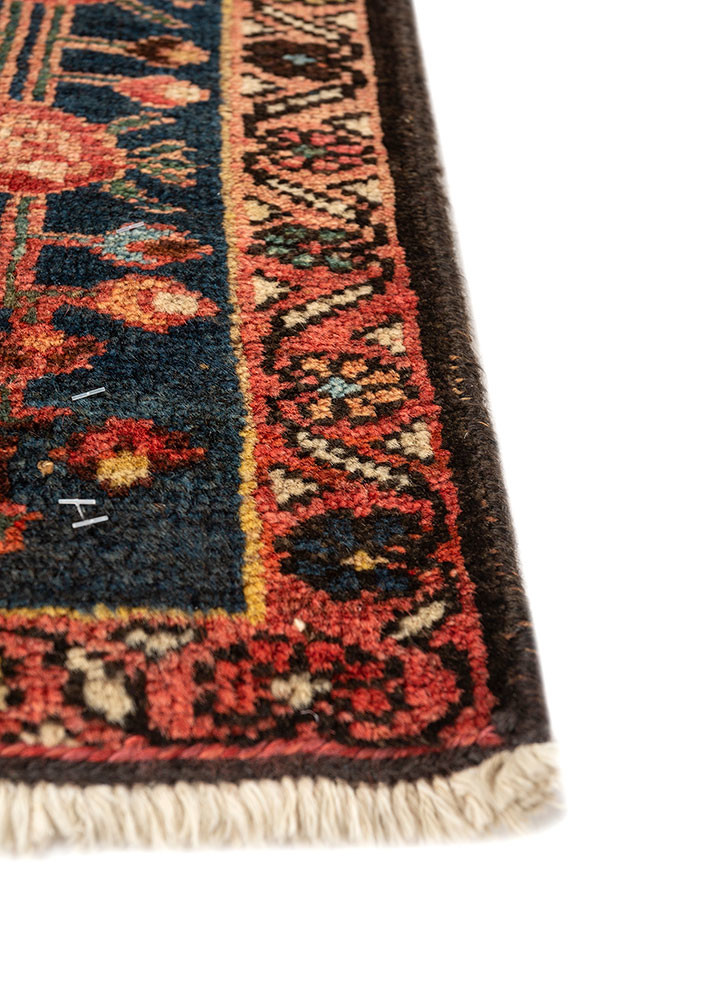 aalam red and orange wool hand knotted Rug - Corner aalam red and orange wool hand knotted Rug - Corner