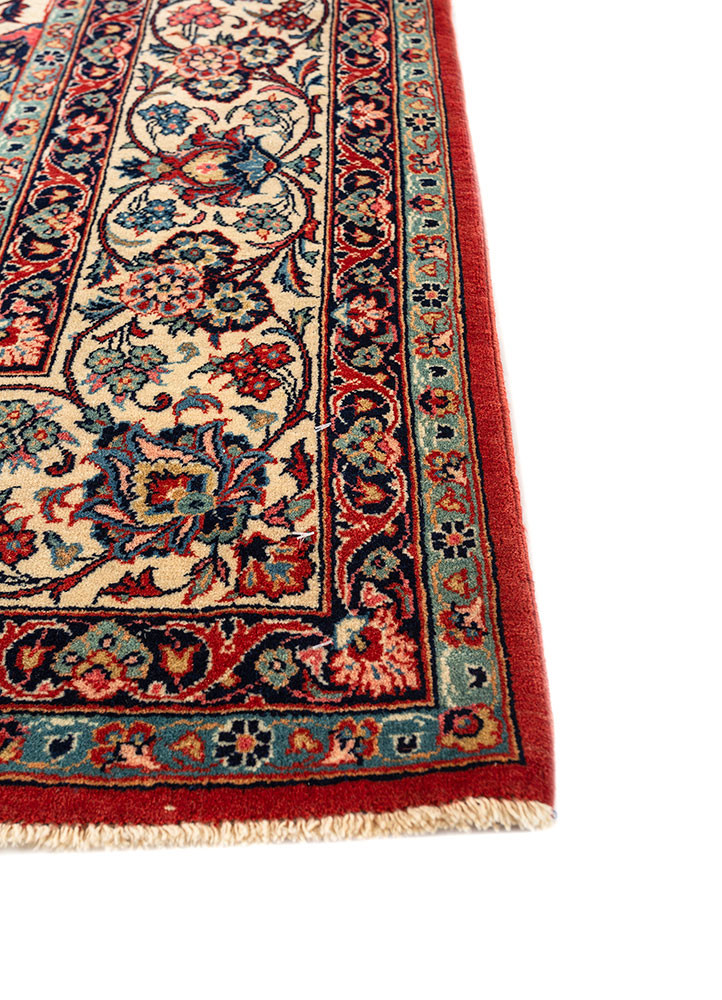 aalam ivory wool hand knotted Rug - Corner aalam ivory wool hand knotted Rug - Corner