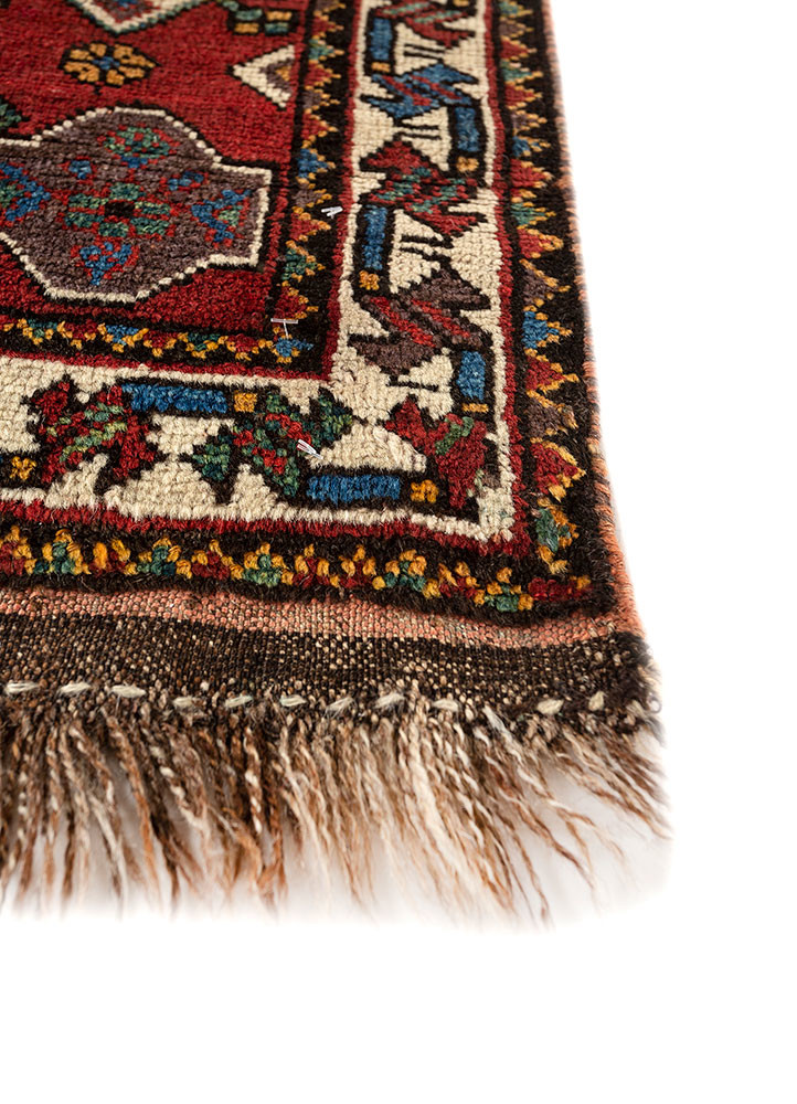 aalam blue wool hand knotted Rug - Corner aalam blue wool hand knotted Rug - Corner