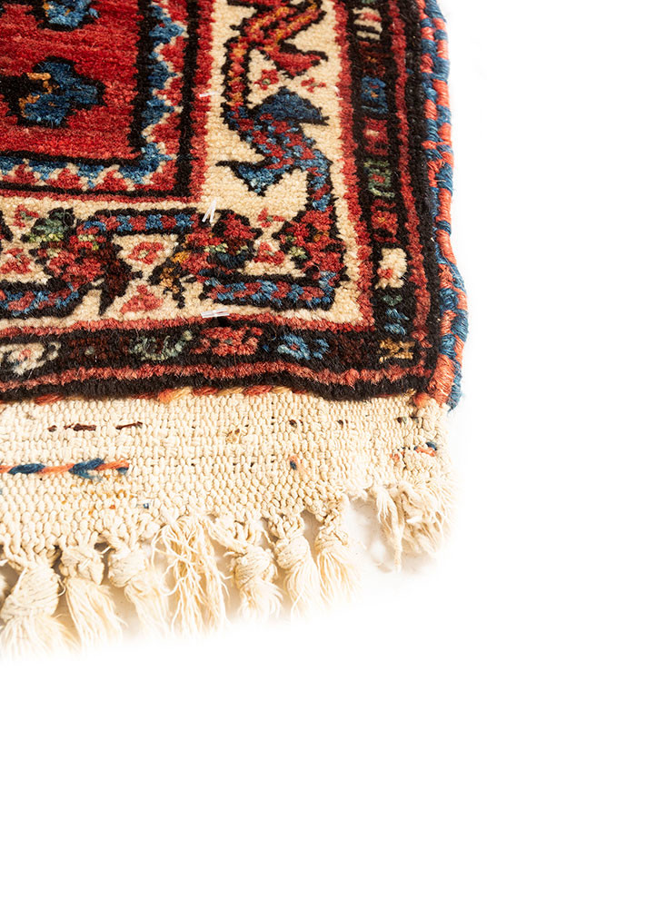 aalam blue wool hand knotted Rug - Corner aalam blue wool hand knotted Rug - Corner