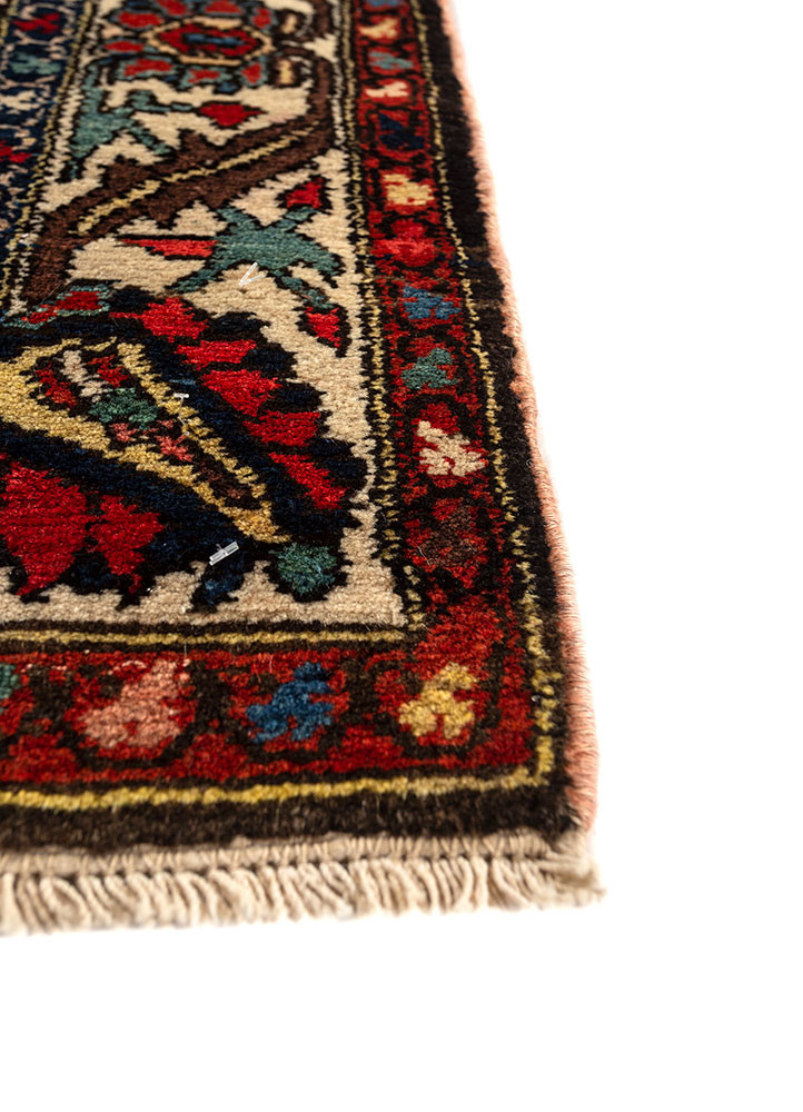 aalam blue wool hand knotted Rug - Corner aalam blue wool hand knotted Rug - Corner