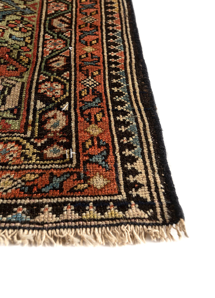 kiaan blue wool hand knotted Rug - Corner