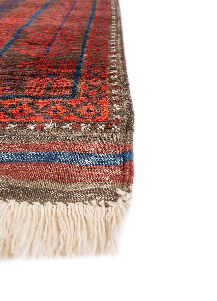 kiaan beige and brown wool hand knotted Rug - Corner
