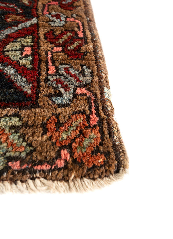 aalam blue wool hand knotted Rug - Corner aalam blue wool hand knotted Rug - Corner