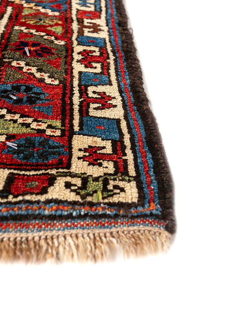 aalam blue wool hand knotted Rug - Corner aalam blue wool hand knotted Rug - Corner