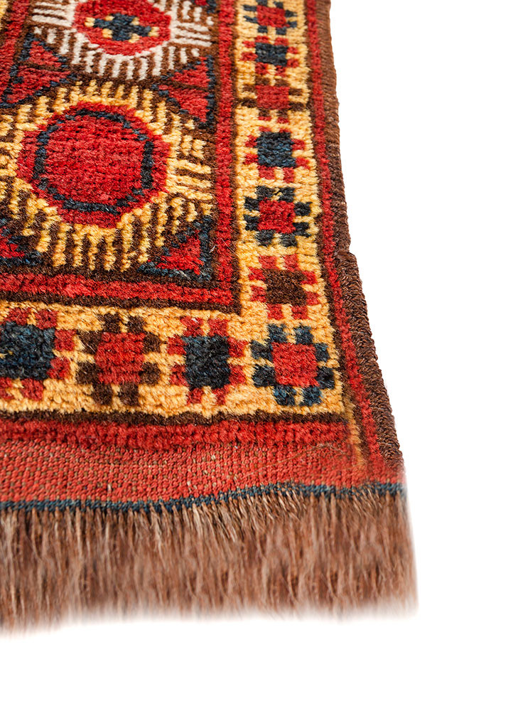 kiaan red and orange wool hand knotted Rug - Corner kiaan red and orange wool hand knotted Rug - Corner