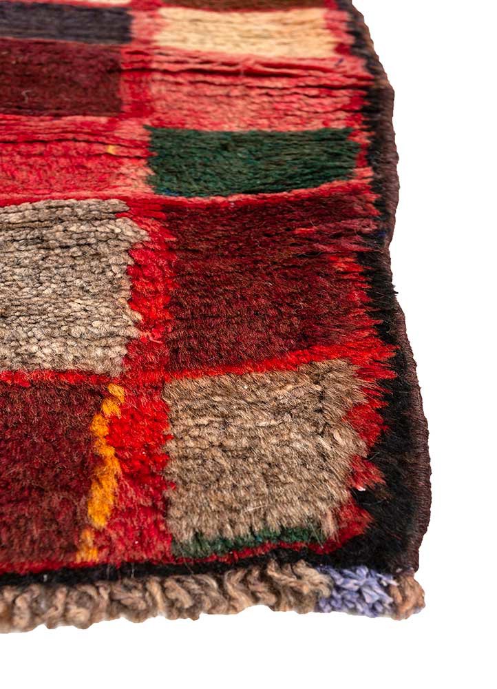 nuray red and orange wool hand knotted Rug - Corner nuray red and orange wool hand knotted Rug - Corner