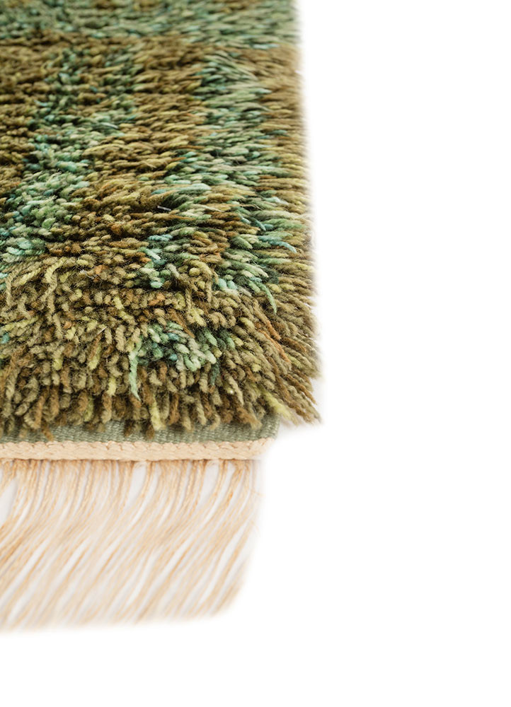 zuri blue wool hand knotted Rug - Corner zuri blue wool hand knotted Rug - Corner