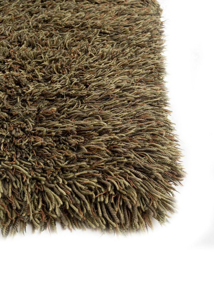 zuri green wool hand knotted Rug - Corner zuri green wool hand knotted Rug - Corner
