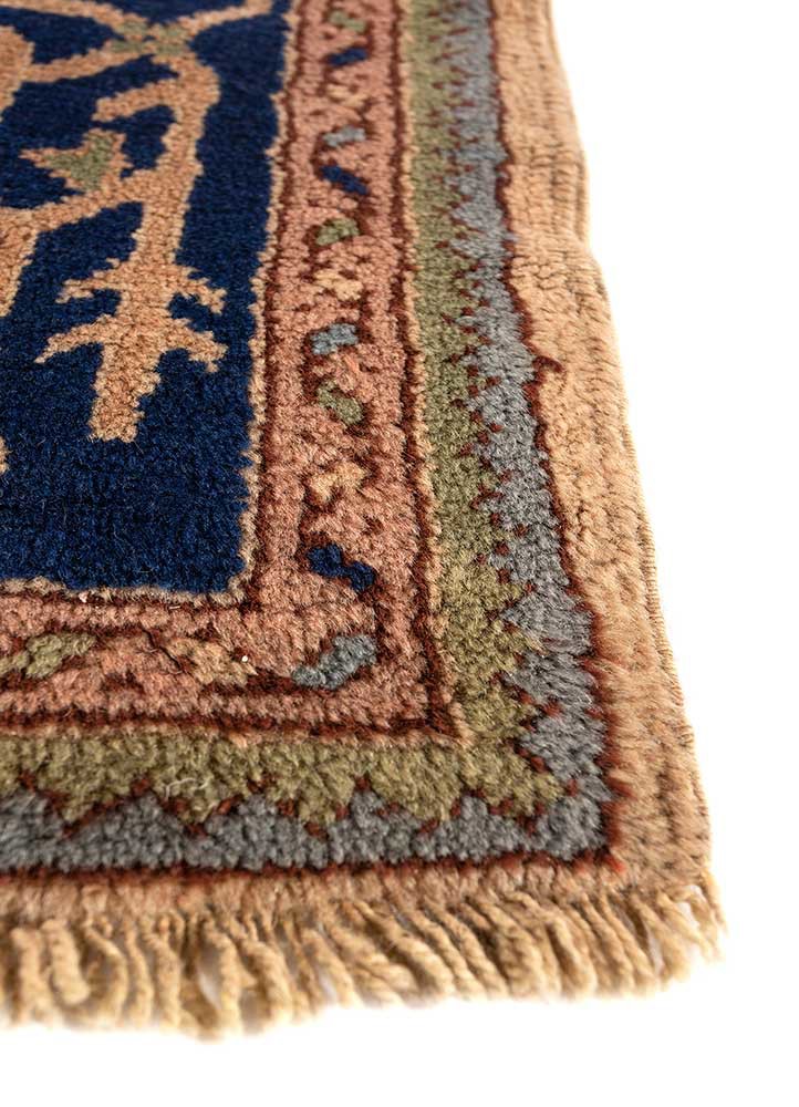 aalam beige and brown wool hand knotted Rug - Corner aalam beige and brown wool hand knotted Rug - Corner