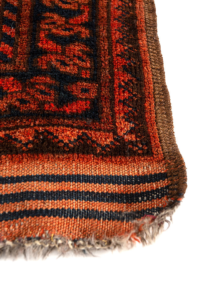 kiaan red and orange wool hand knotted Rug - Corner kiaan red and orange wool hand knotted Rug - Corner