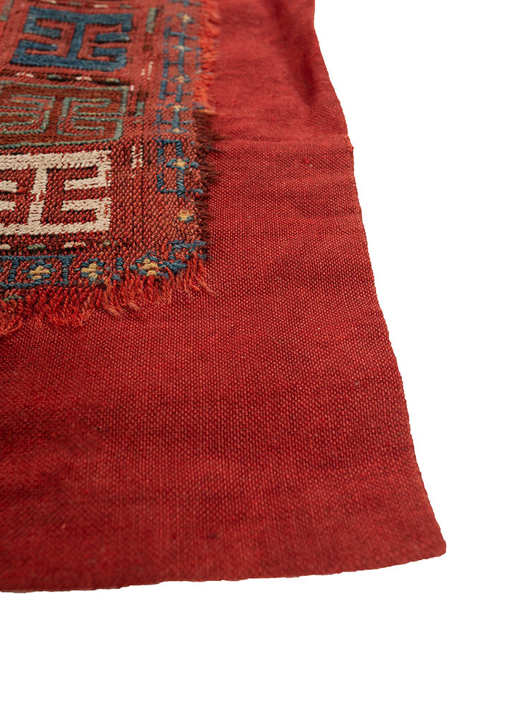 nayaab red and orange wool flat weaves Rug - Corner nayaab red and orange wool flat weaves Rug - Corner