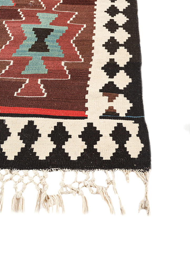 nayaab beige and brown wool flat weaves Rug - Corner nayaab beige and brown wool flat weaves Rug - Corner