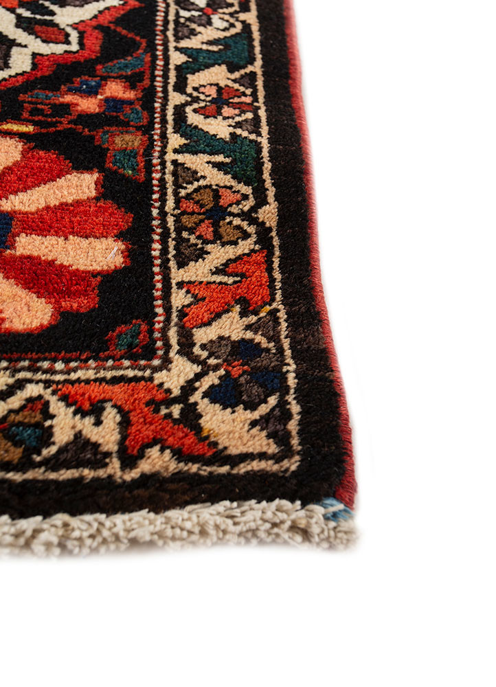aalam red and orange wool hand knotted Rug - Corner aalam red and orange wool hand knotted Rug - Corner