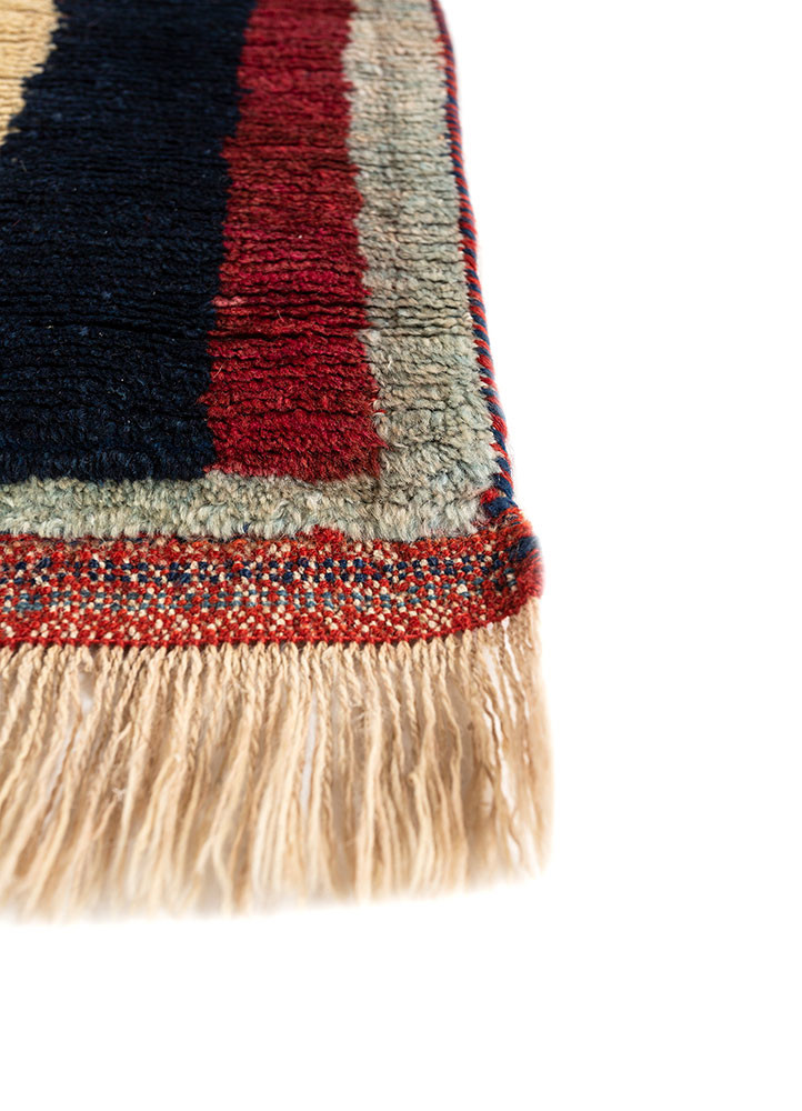 zuri blue wool hand knotted Rug - Corner zuri blue wool hand knotted Rug - Corner
