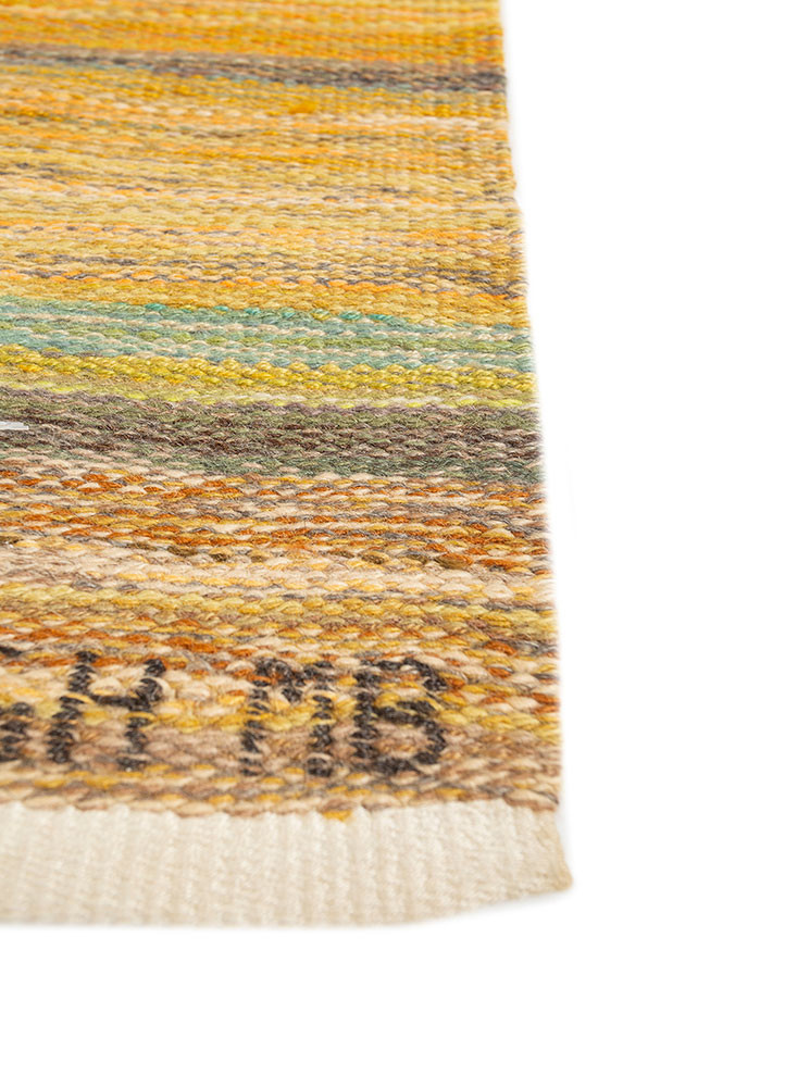 nayaab gold wool flat weaves Rug - Corner nayaab gold wool flat weaves Rug - Corner