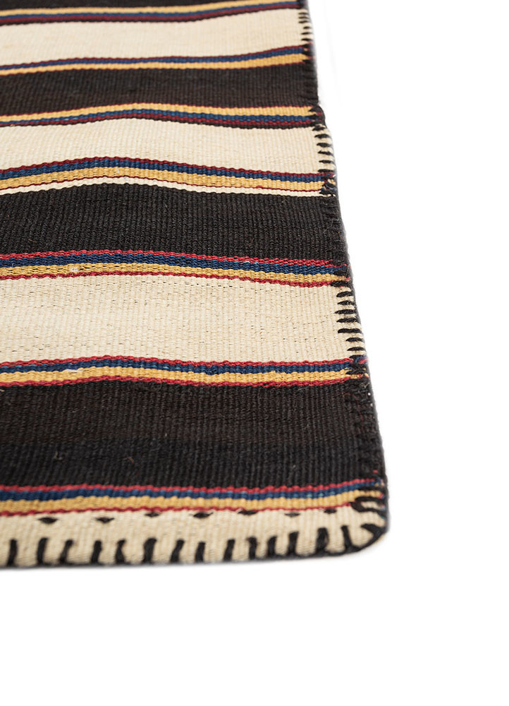 nayaab grey and black wool flat weaves Rug - Corner nayaab grey and black wool flat weaves Rug - Corner