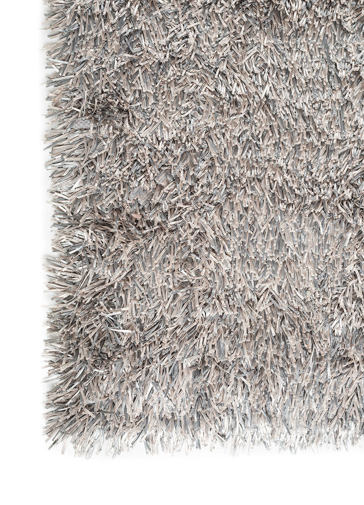 basis grey and black polyester hand loom Rug - Corner