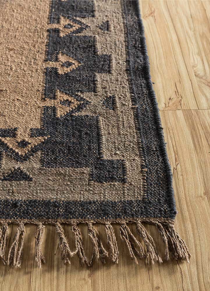 bedouin beige and brown jute and hemp flat weaves Rug - Corner bedouin beige and brown jute and hemp flat weaves Rug - Corner