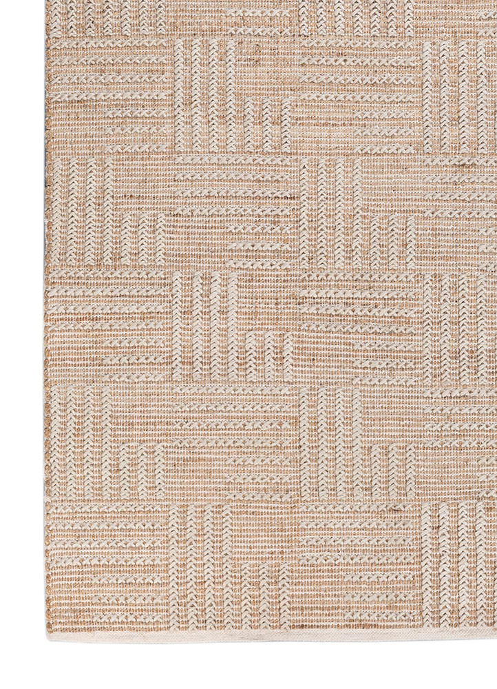 nomadic threads beige and brown jute and hemp flat weaves Rug - Corner nomadic threads beige and brown jute and hemp flat weaves Rug - Corner