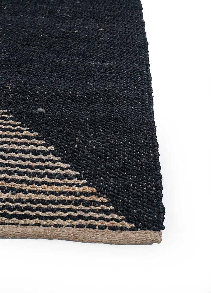 abrash beige and brown jute and hemp flat weaves Rug - Corner abrash beige and brown jute and hemp flat weaves Rug - Corner