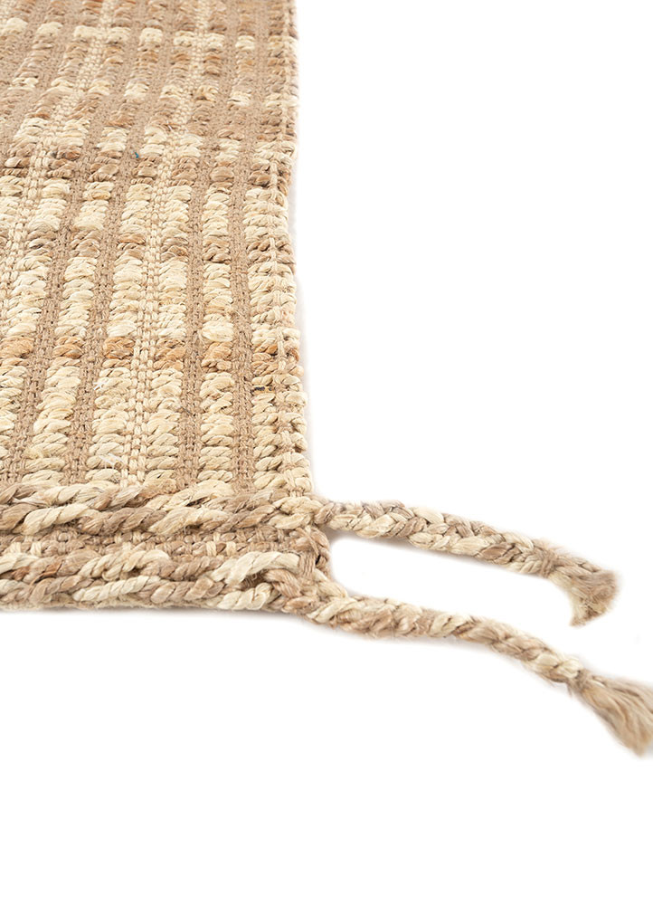 nomadic threads beige and brown jute and hemp flat weaves Rug - Corner nomadic threads beige and brown jute and hemp flat weaves Rug - Corner