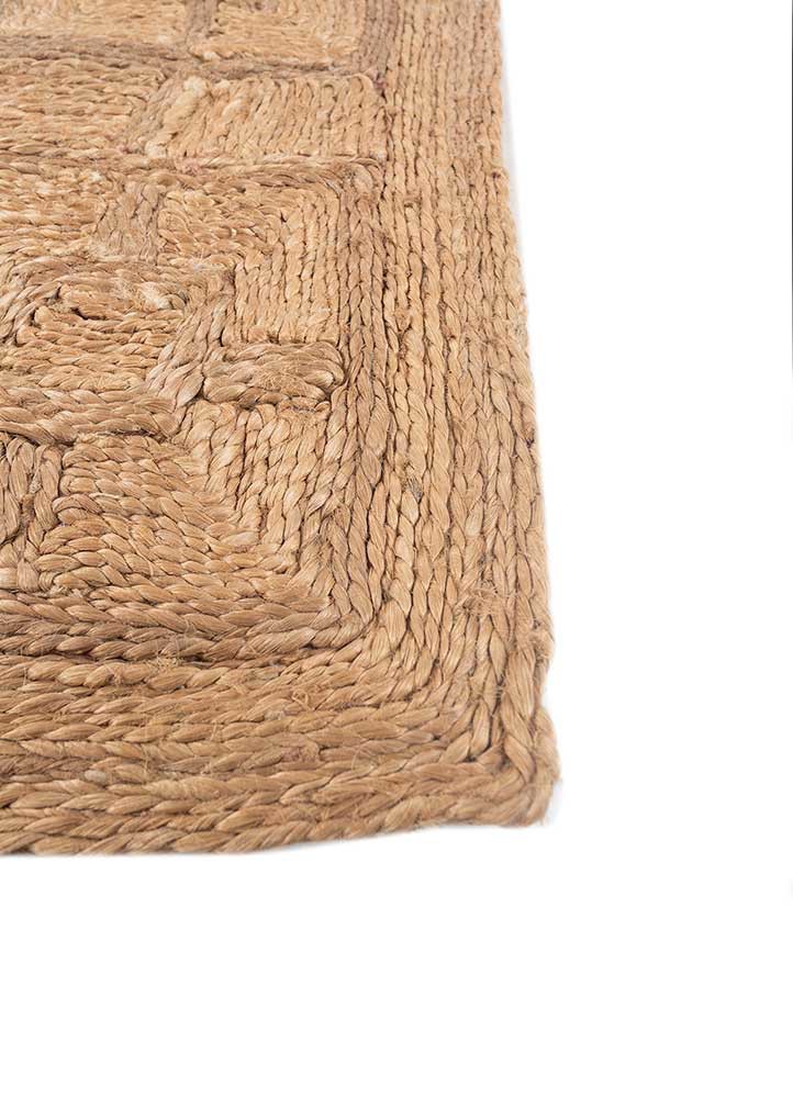 nomadic threads beige and brown jute and hemp flat weaves Rug - Corner