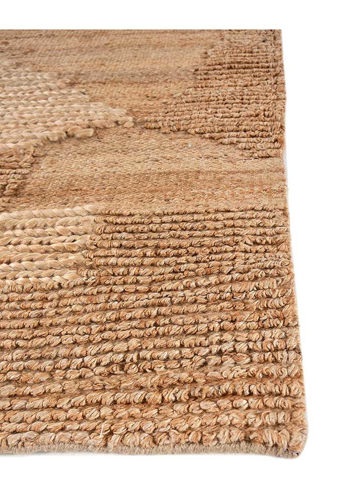 aprezo beige and brown jute and hemp flat weaves Rug - Corner aprezo beige and brown jute and hemp flat weaves Rug - Corner