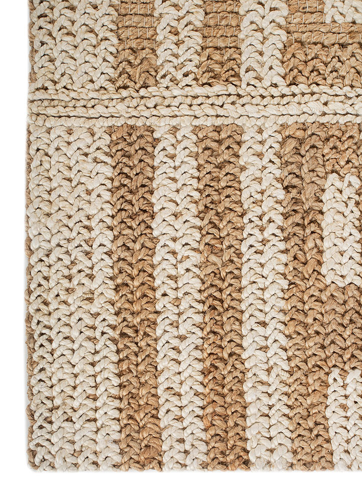 nomadic threads beige and brown jute and hemp flat weaves Rug - Corner nomadic threads beige and brown jute and hemp flat weaves Rug - Corner