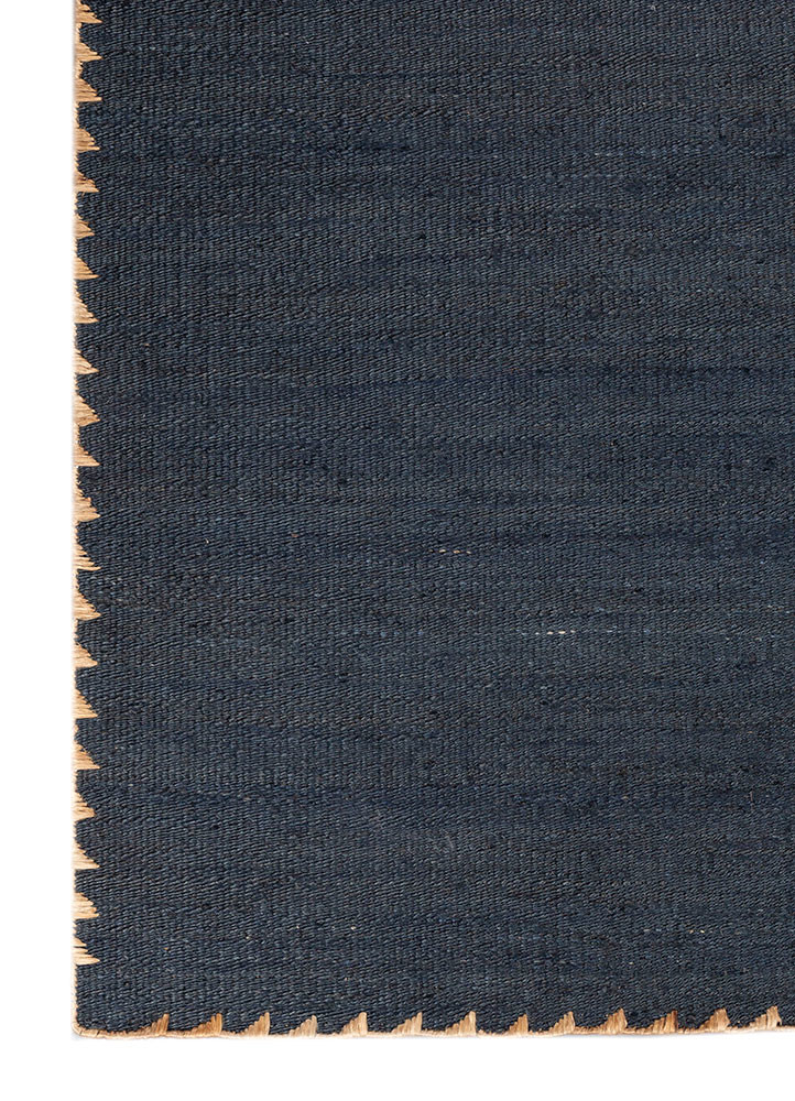 nomadic threads blue jute and hemp flat weaves Rug - Corner