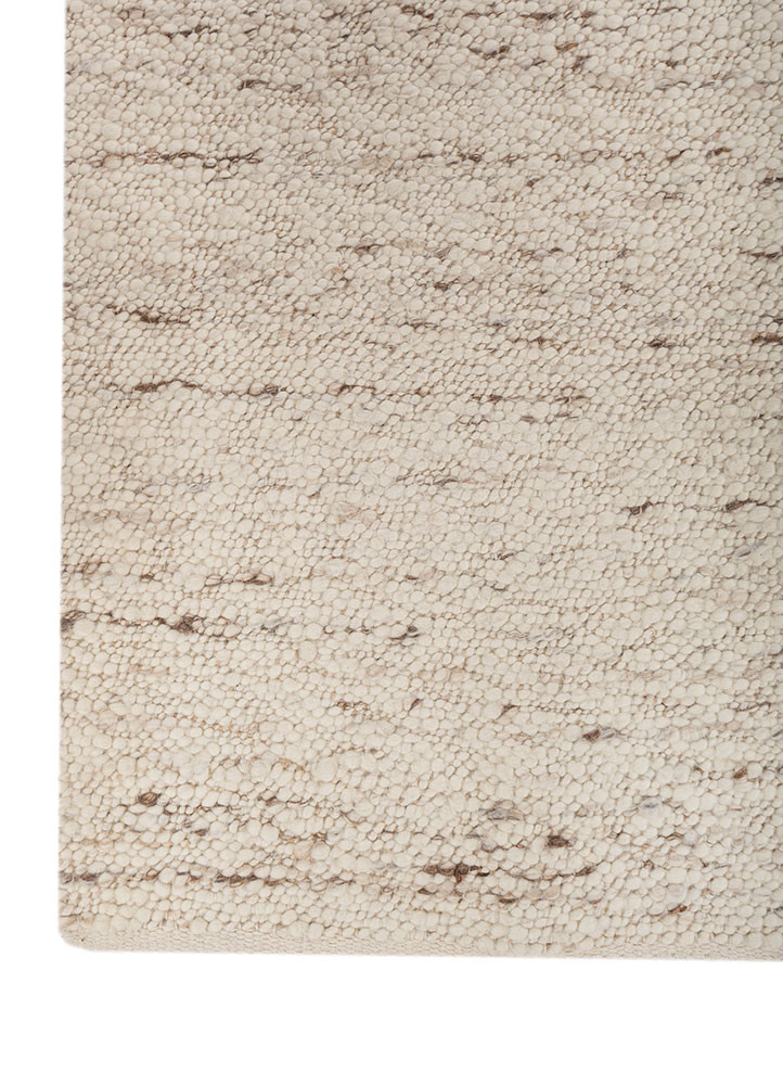abrash ivory wool flat weaves Rug - Corner abrash ivory wool flat weaves Rug - Corner