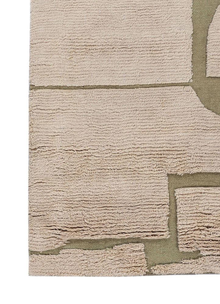 indusbar green wool flat weaves Rug - Corner indusbar green wool flat weaves Rug - Corner