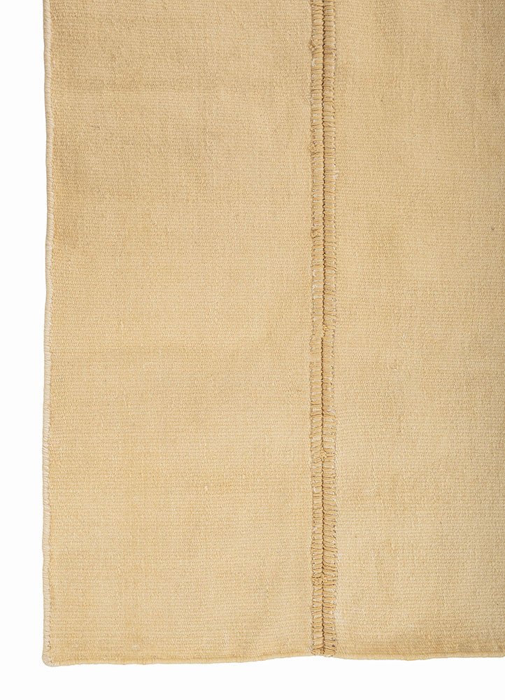 aprezo gold wool flat weaves Rug - Corner