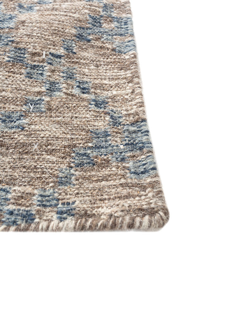 indusbar grey and black wool flat weaves Rug - Corner indusbar grey and black wool flat weaves Rug - Corner