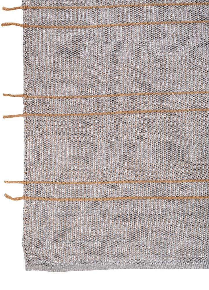 contour beige and brown polyester hand loom Rug - Corner