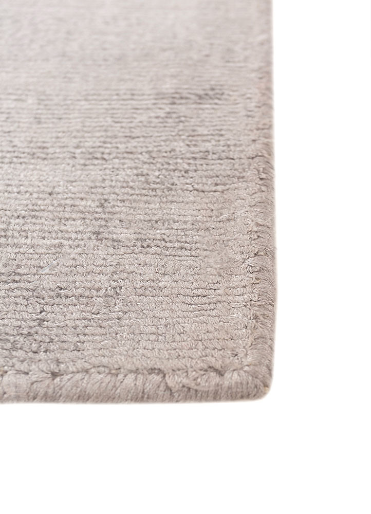 basis grey and black viscose hand loom Rug - Corner