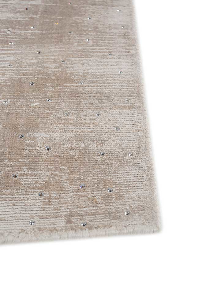 basis grey and black viscose hand loom Rug - Corner