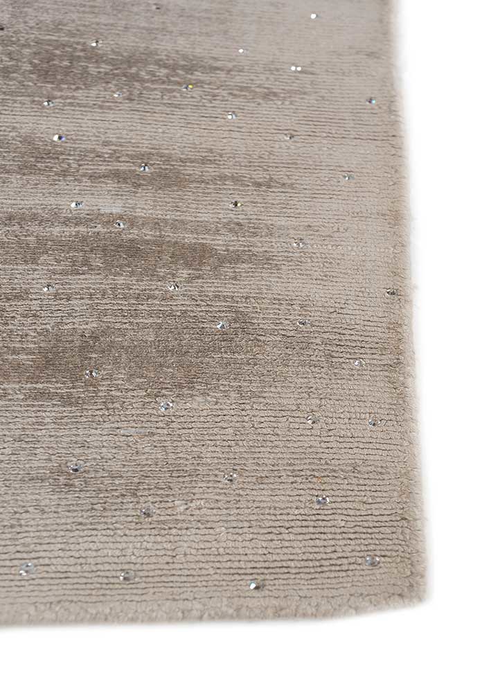 basis grey and black viscose hand loom Rug - Corner