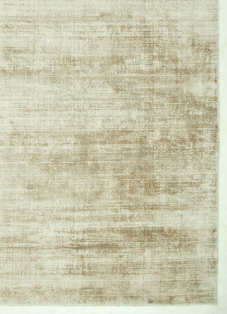 basis beige and brown viscose hand loom Rug - Corner