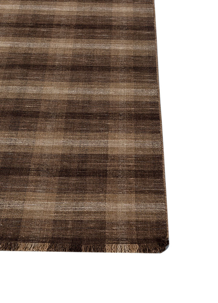 tesoro beige and brown wool hand loom Rug - Corner tesoro beige and brown wool hand loom Rug - Corner