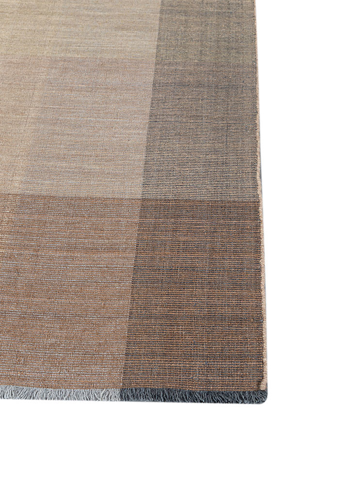 tesoro beige and brown wool hand loom Rug - Corner tesoro beige and brown wool hand loom Rug - Corner